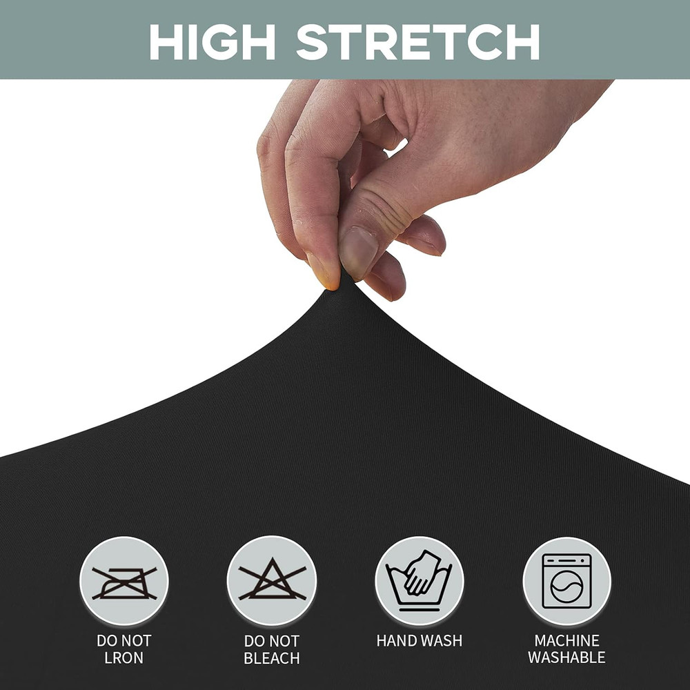 6FT Stretch Spandex Table Cover for Rectangular Fitted Folding Tables, Wrin