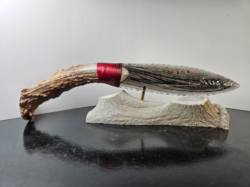 Wicked Midnight Lace Obsidian Knife~Springbok~PERFECT FLAKING and SHARPEST EDGES