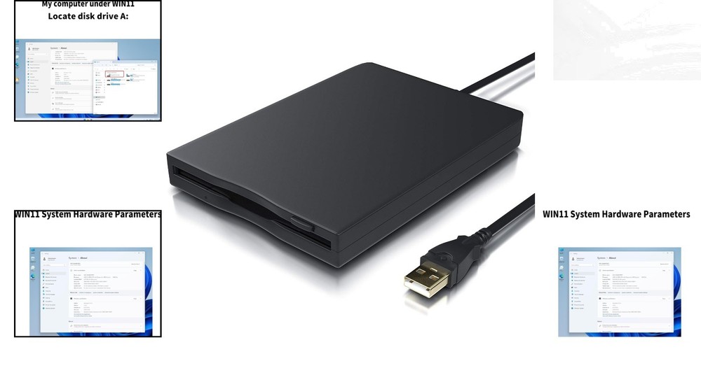 Portable 1.44 MB Floppy Disk Reader - Hassle-Free Access to Nostalgic Files