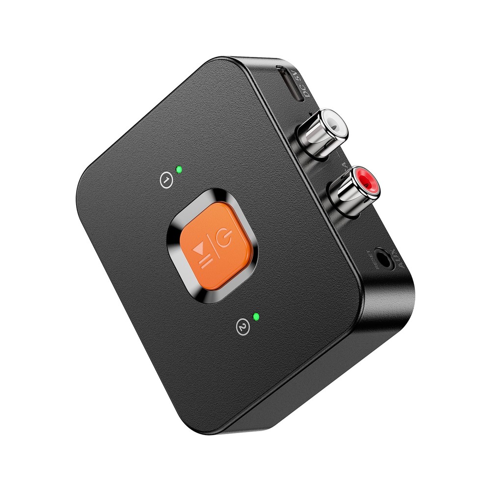 Dual Link Bluetooth 6.0 Audio Receiver Wireless Adapter 3.5mm Jack RCA Output