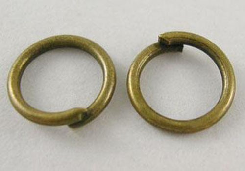 100 Bronze Jump Ring 6mm Unsoldered Open Spit Rings Single Loop BULK