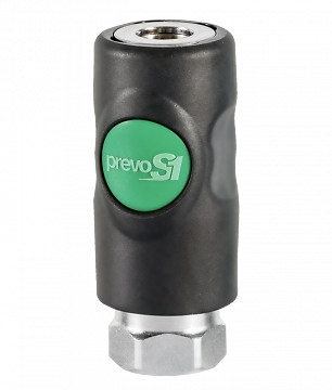 PREVOST ERC HIGH FLOW PUSH-BUTTON COUPLER, 3/8" BODY, INDUSTRIAL, 3/8" FNPT