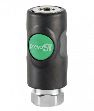 PREVOST ERC HIGH FLOW PUSH-BUTTON COUPLER, 3/8" BODY, INDUSTRIAL, 3/8" FNPT