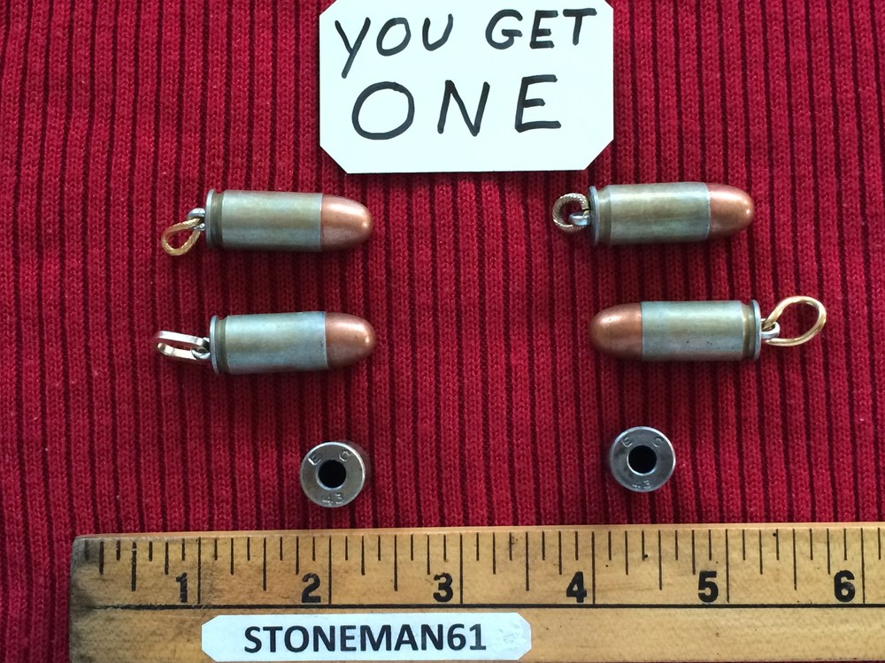 BULLET  PENDANT  1943  Clear  Date  Keyring  Safe Empty    Read Description