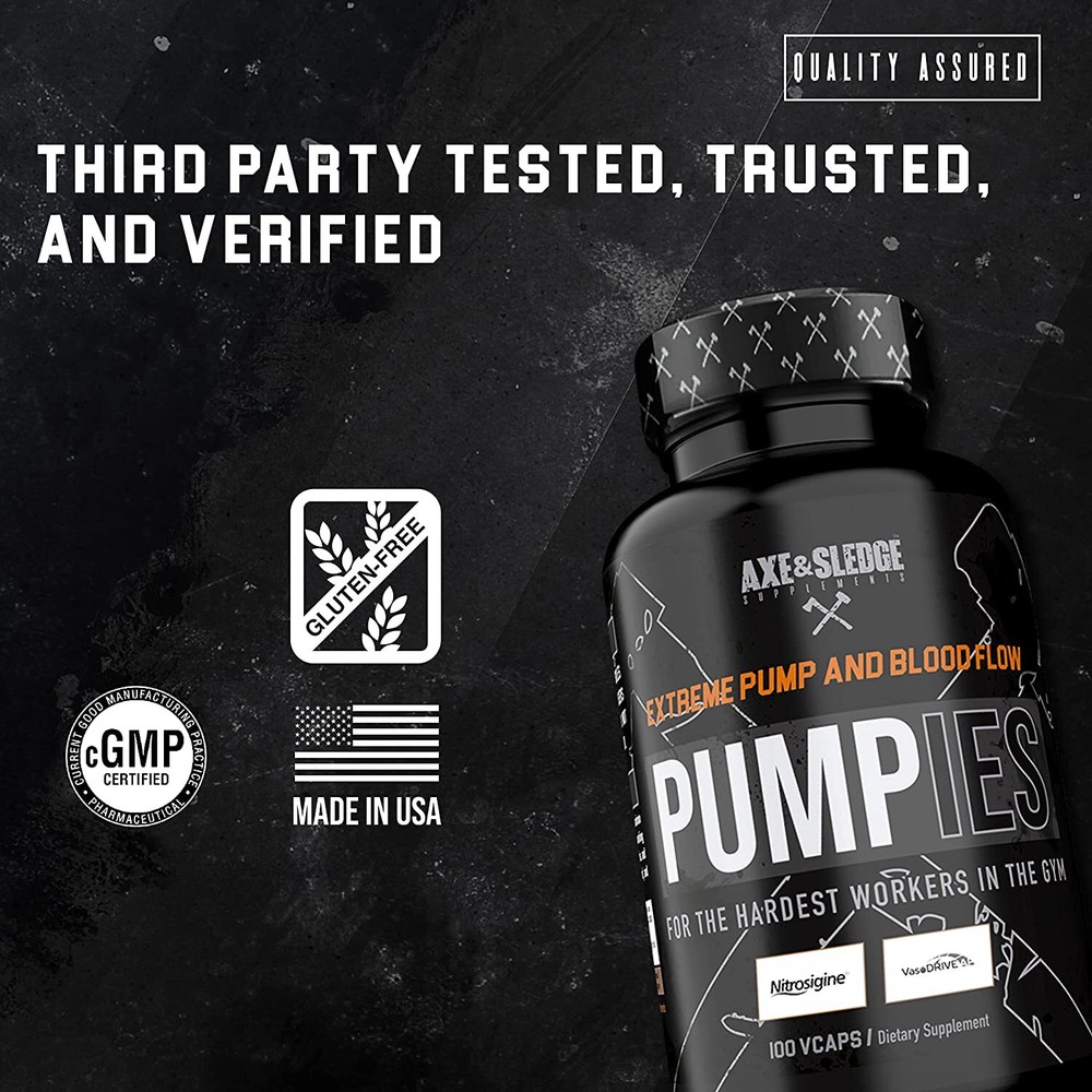 Axe & Sledge Pumpies Extreme Nitric Oxide & Pump Vascularity Formula 100 VCaps