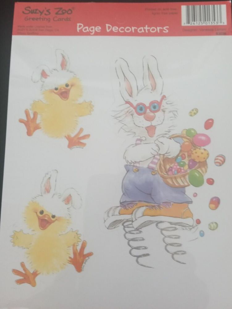 SUZY'S ZOO EASTER PAGE DECORATORS SCRAPBOOKING PUNCH OUTS #83036