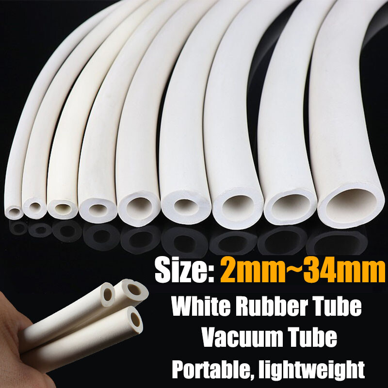 White Rubber / Vacuum Tube Laboratory Hose Pipe High Quality Inner Dia 2mm~25mm