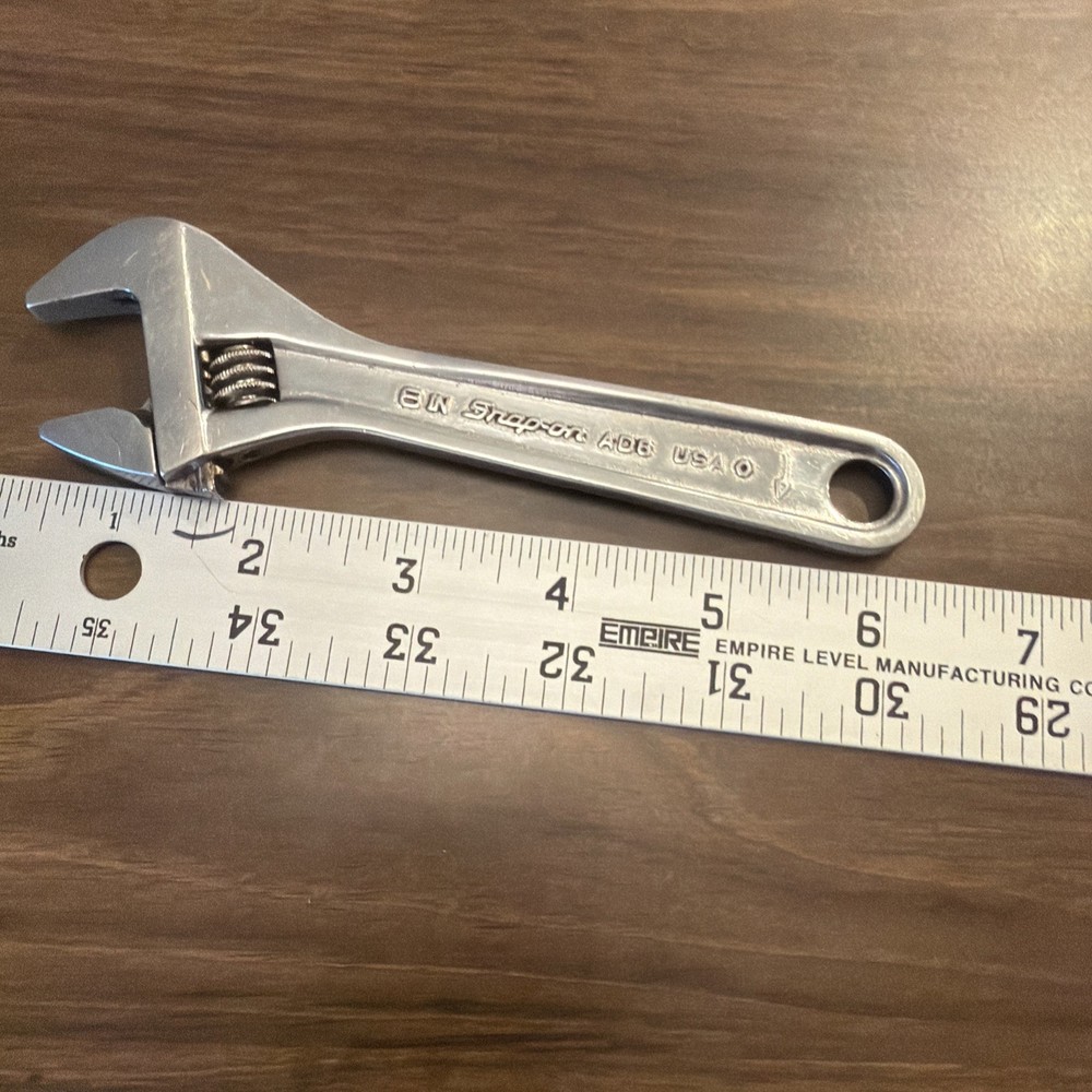Snap-On Tools AD6B 6” Adjustable / Crescent Wrench USA Pre-Owned
