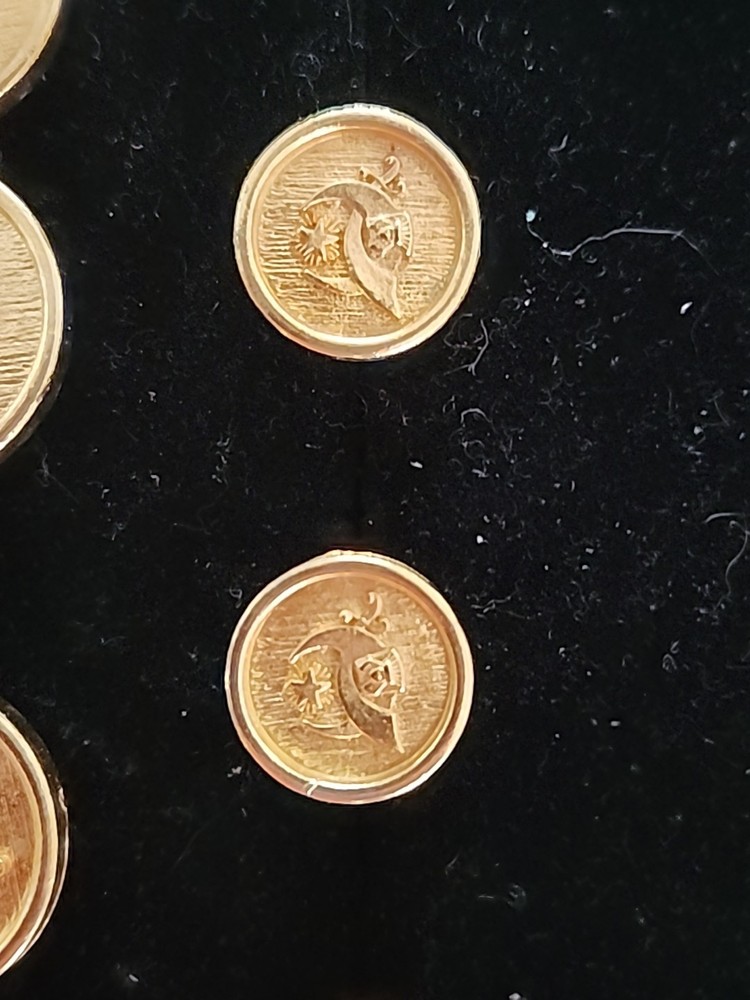 Masonic Free Masonry Blazer Buttons Scimitar & Star