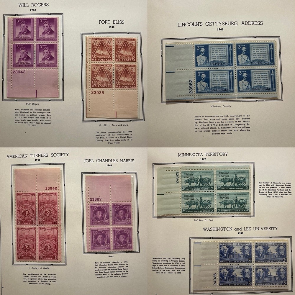 1948-1958 Commemorative Stamp Album (Only Missing 3 Designs)