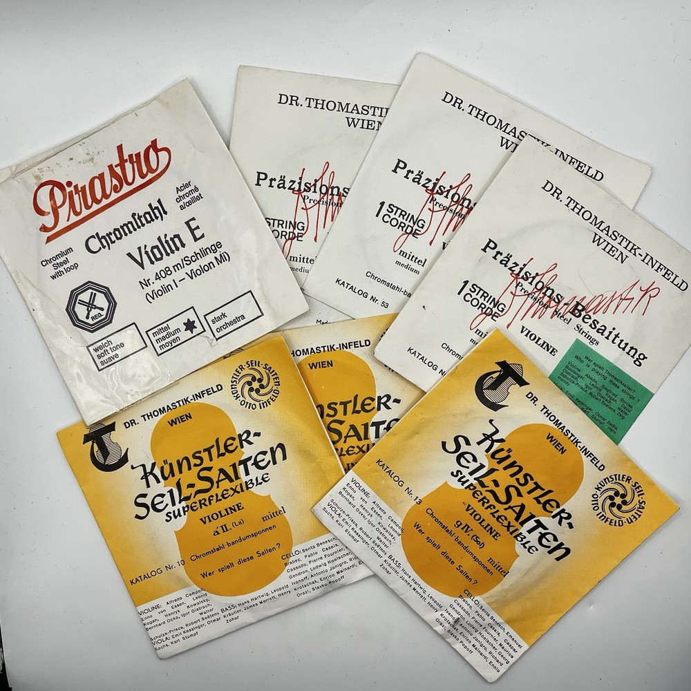 7 Violin Strings Variety E A D G Pirastro Dr Thomastic Variety