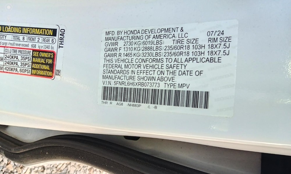 ODYSSEY 2024 Info-GPS-TV Screen 801283