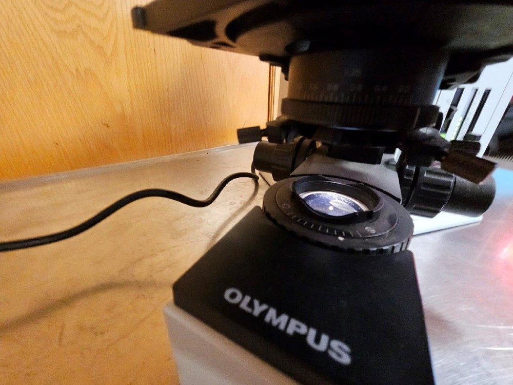 OLYMPUS BX60F5 BX60 TRINOCULAR FLUORESCENCE MICROSCOPE W/ 5 UPLANFL OBJECTIVES