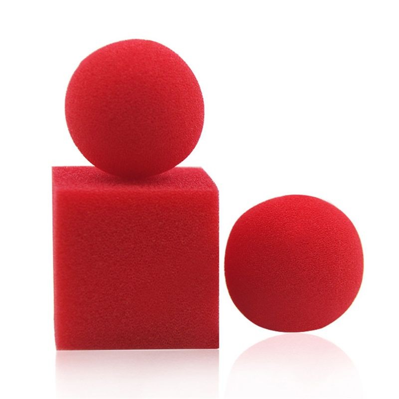 1Block 2 Sponge Balls Magic Props Close Up Street Classical Illusion Magic Trick