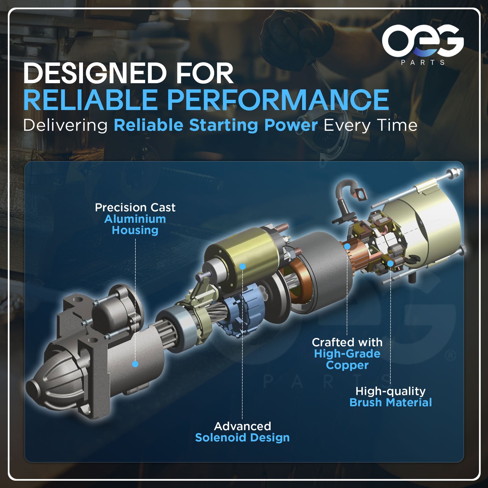 New 12V Starter Fits Kawasaki FR691V FR730V 2000 21163-7036 211630728 410-21098