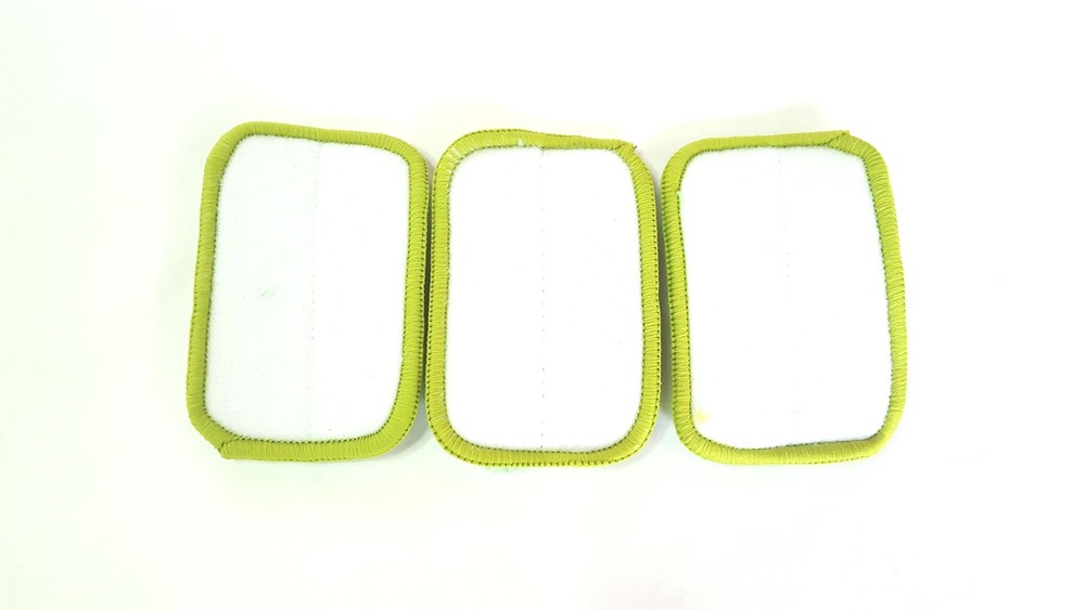 3-Pack Microfiber Pad Refill for Whiteboard Eraser Medium Size Green Color