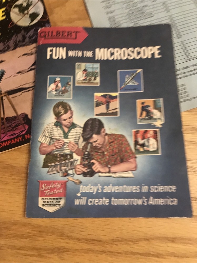 Gilbert Microscope and Lab Set - Original Metal Case, Microscope, Booklets 13022