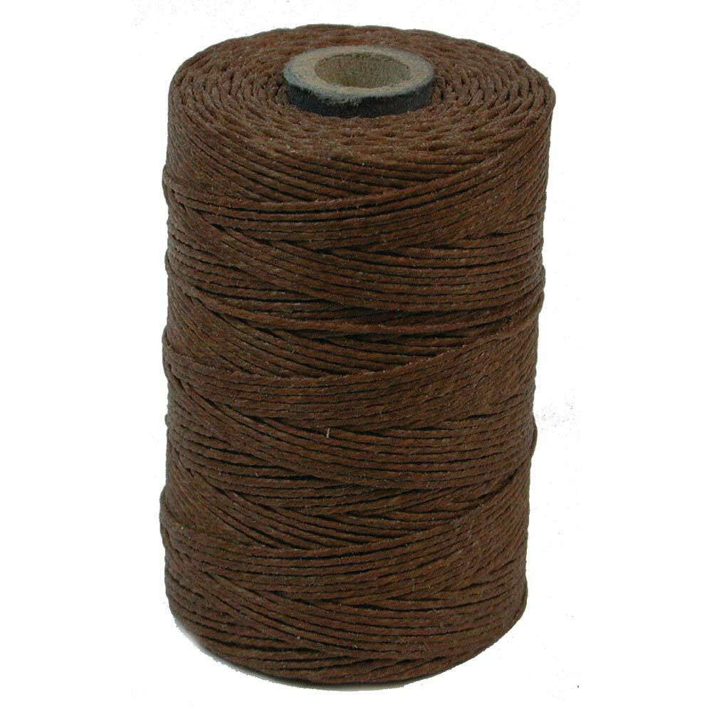 Irish Waxed Linen Thread Walnut Brown 43662 (50gr, 100y) 4Ply Cord Crawford