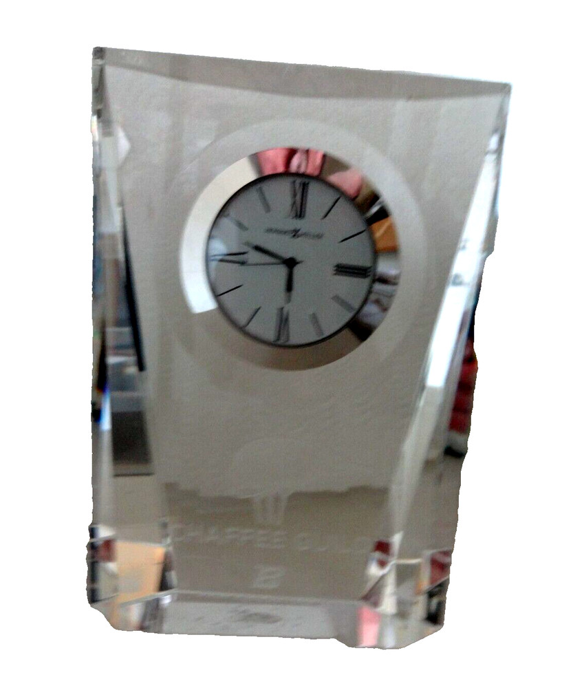 Quest Optical Crystal Tabletop Clock by Howard Miller 645-720