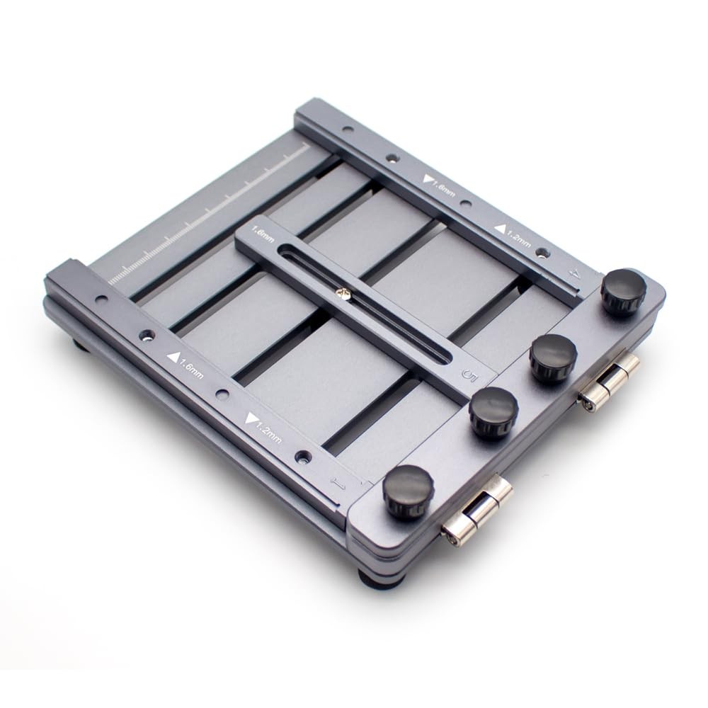 CNC Mini Solder Paste Stencil Printer - Dual-Sided PCB Fixture w/ Scales & Tool