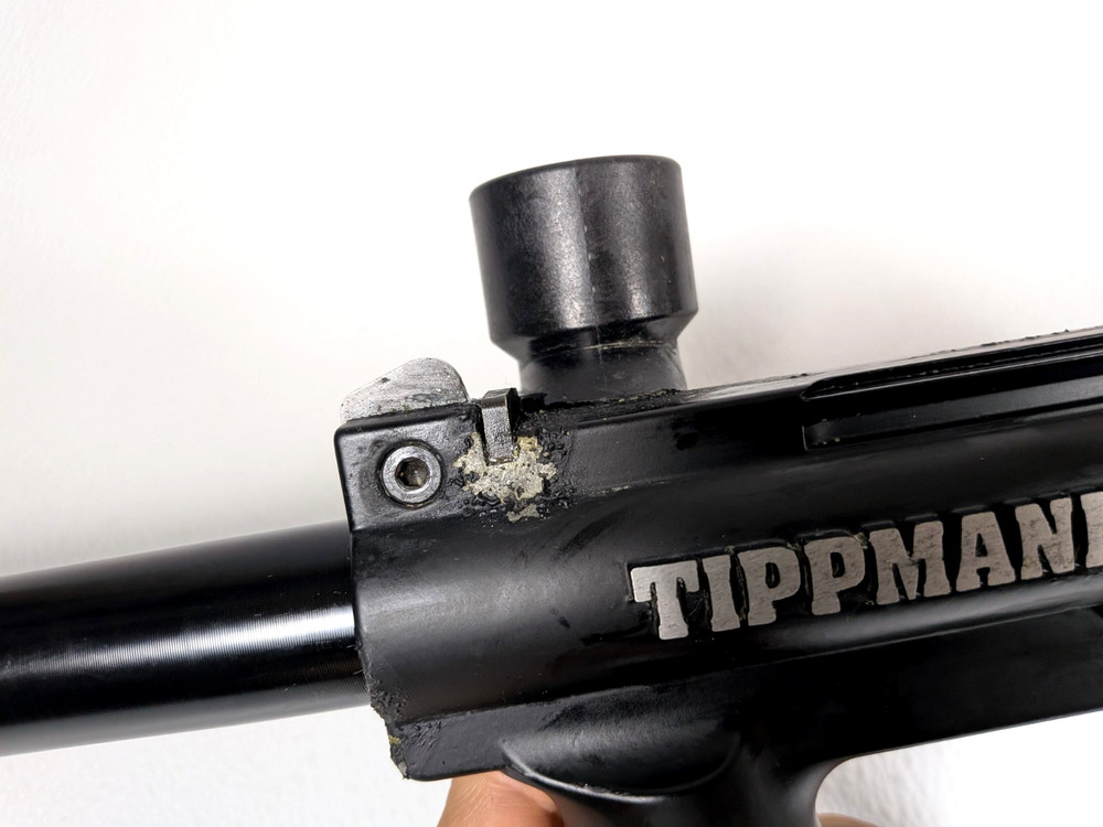Tippmann Model 98 Custom Paintball Gun with Barrel Hopper Tanks Untested READ
