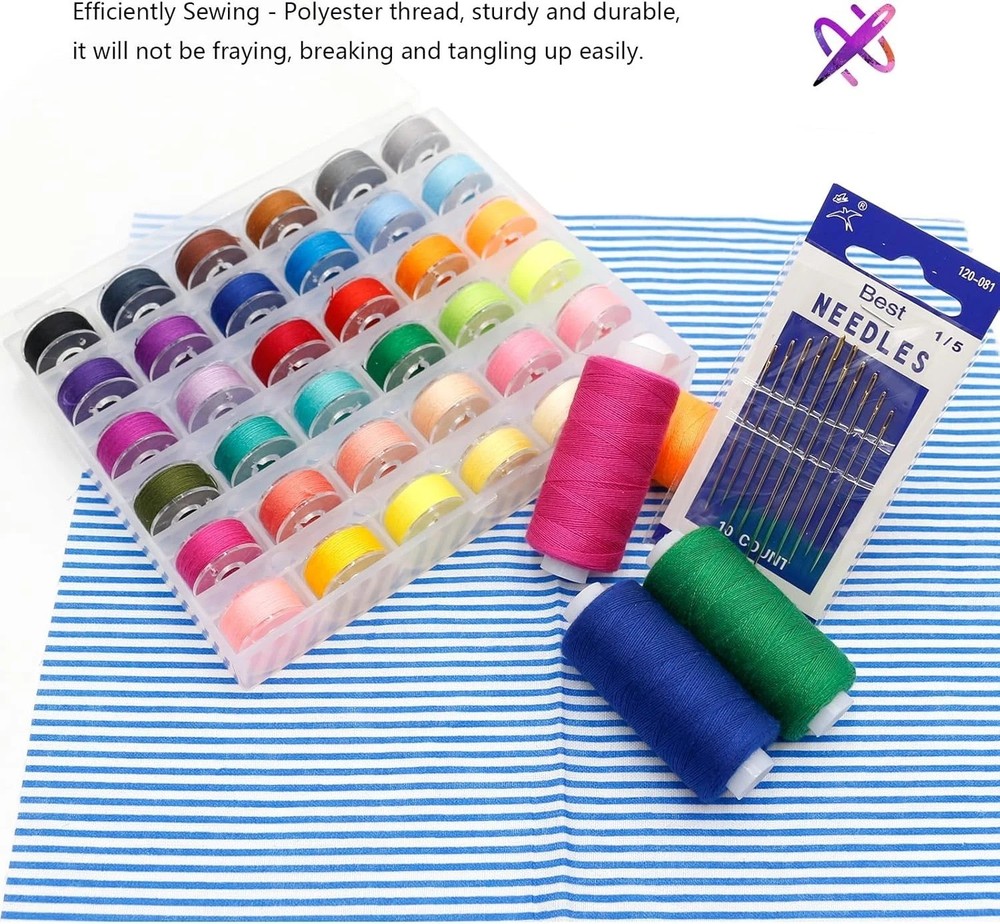 72Pcs Sewing Thread kit 36 Assorted Colors Machine Threads with 36 Color