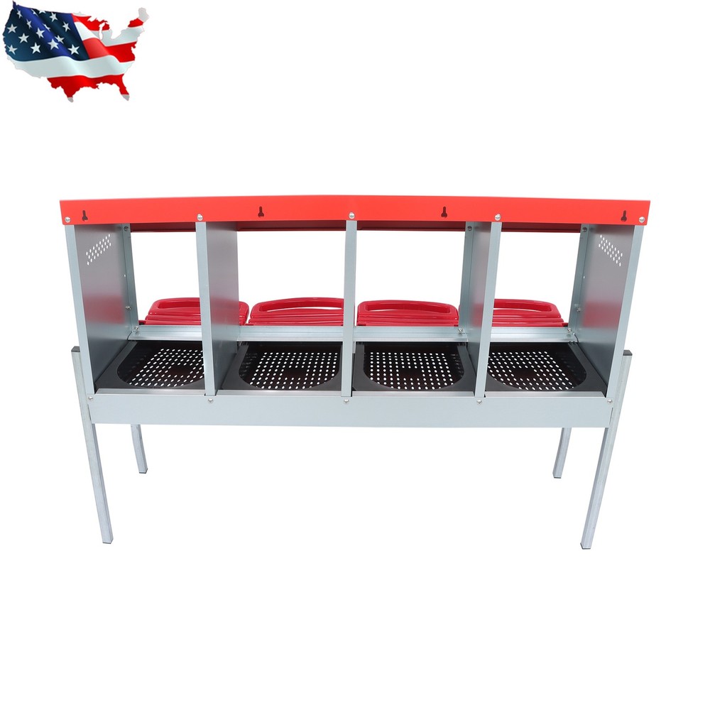 Roll Out Chicken Nesting Boxes For Laying Eggs Coop 4 Compartment