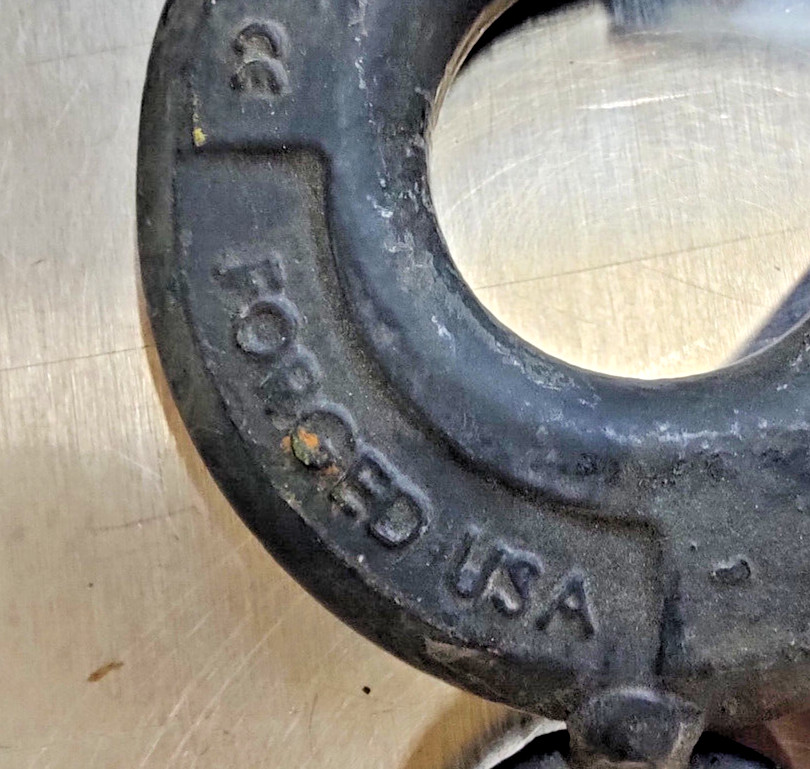 Hook and Latch Bottom Block Assembly with Hot Stick Ring without bolt and pin
