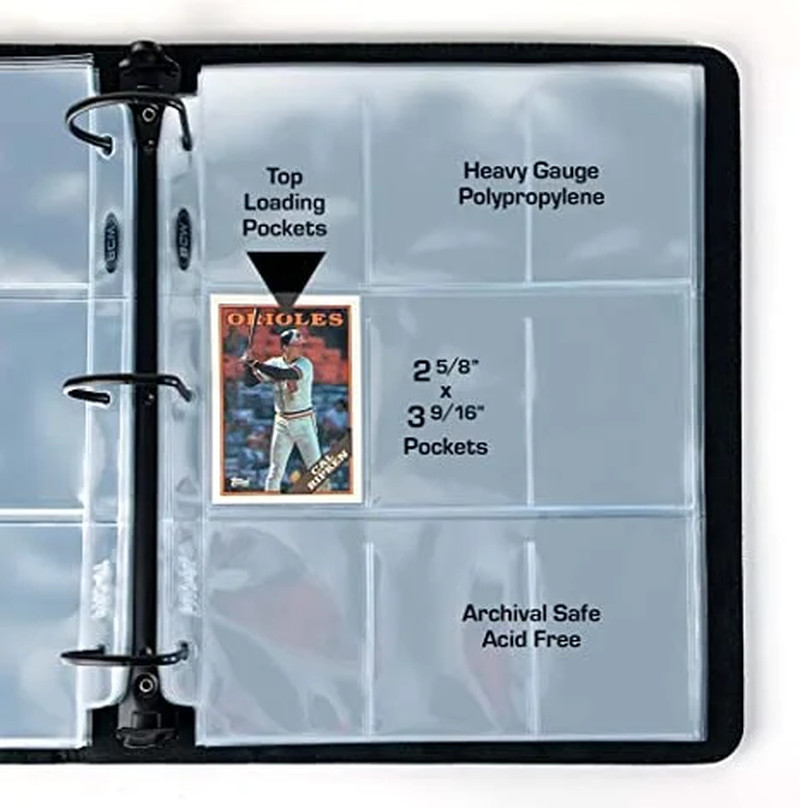 9-Pocket Plastic Sheets- 100 Pack