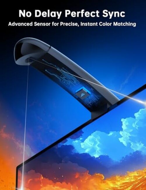 LED Backlight with Sensor - 14.7ft Cuttable RGB Lights - Change with TV