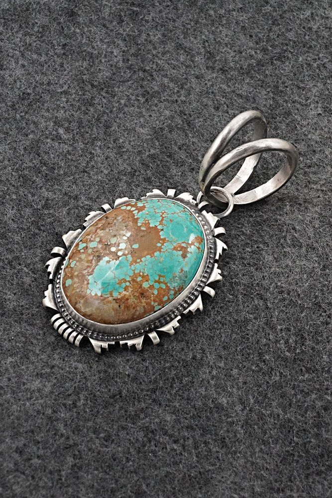 Turquoise & Sterling Silver Pendant - Randy Billy