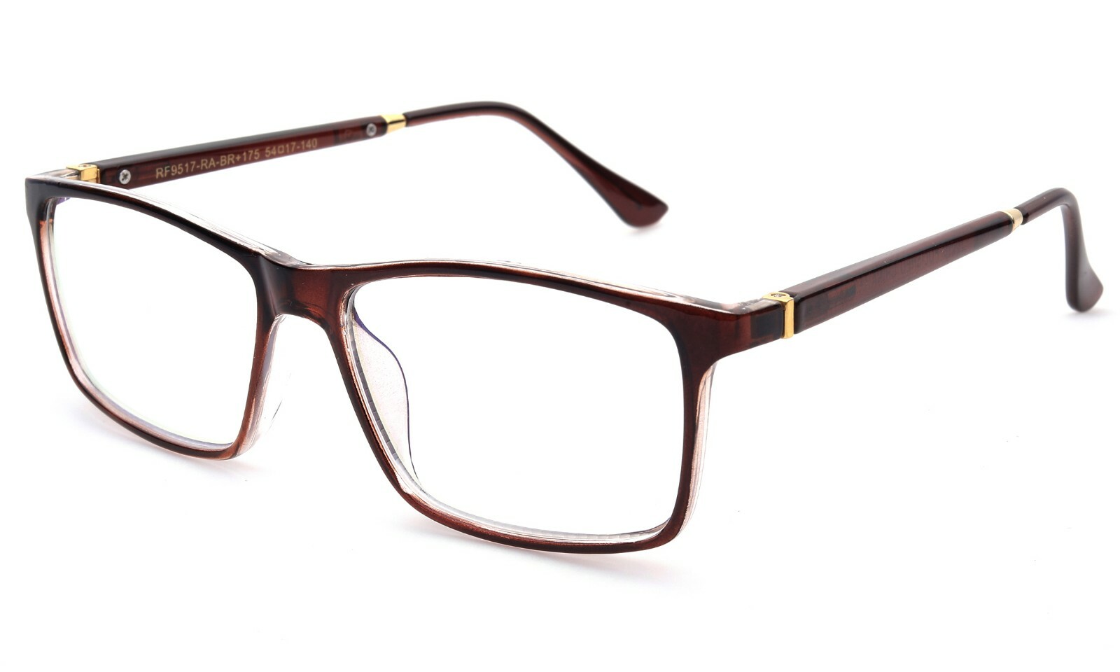 Blue Ray Blocking Reading Glasses for Men Large Rectangular Frame w/ Hard case