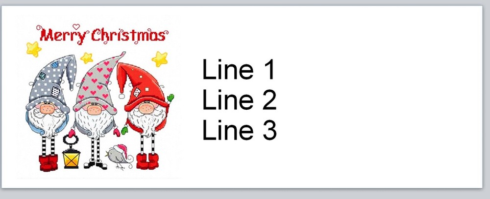 Personalized Address Labels Christmas Gnomes (jx 673)