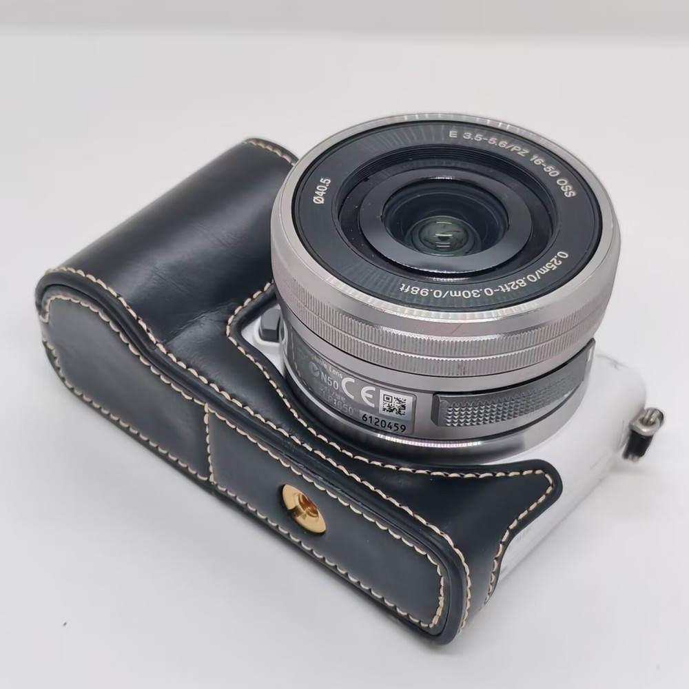 Leather Protect Half Case Grip strap for Sony Alpha A5000 A5100 Camera
