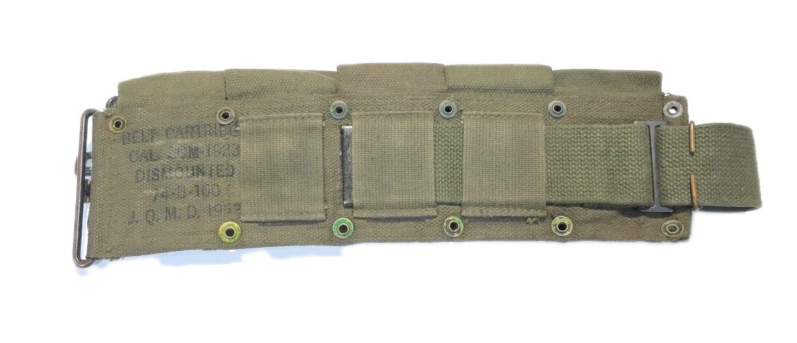 Korean War 1952 OD M-1923 Cartridge Belt Dismounted By J.Q.M.D Original (A)