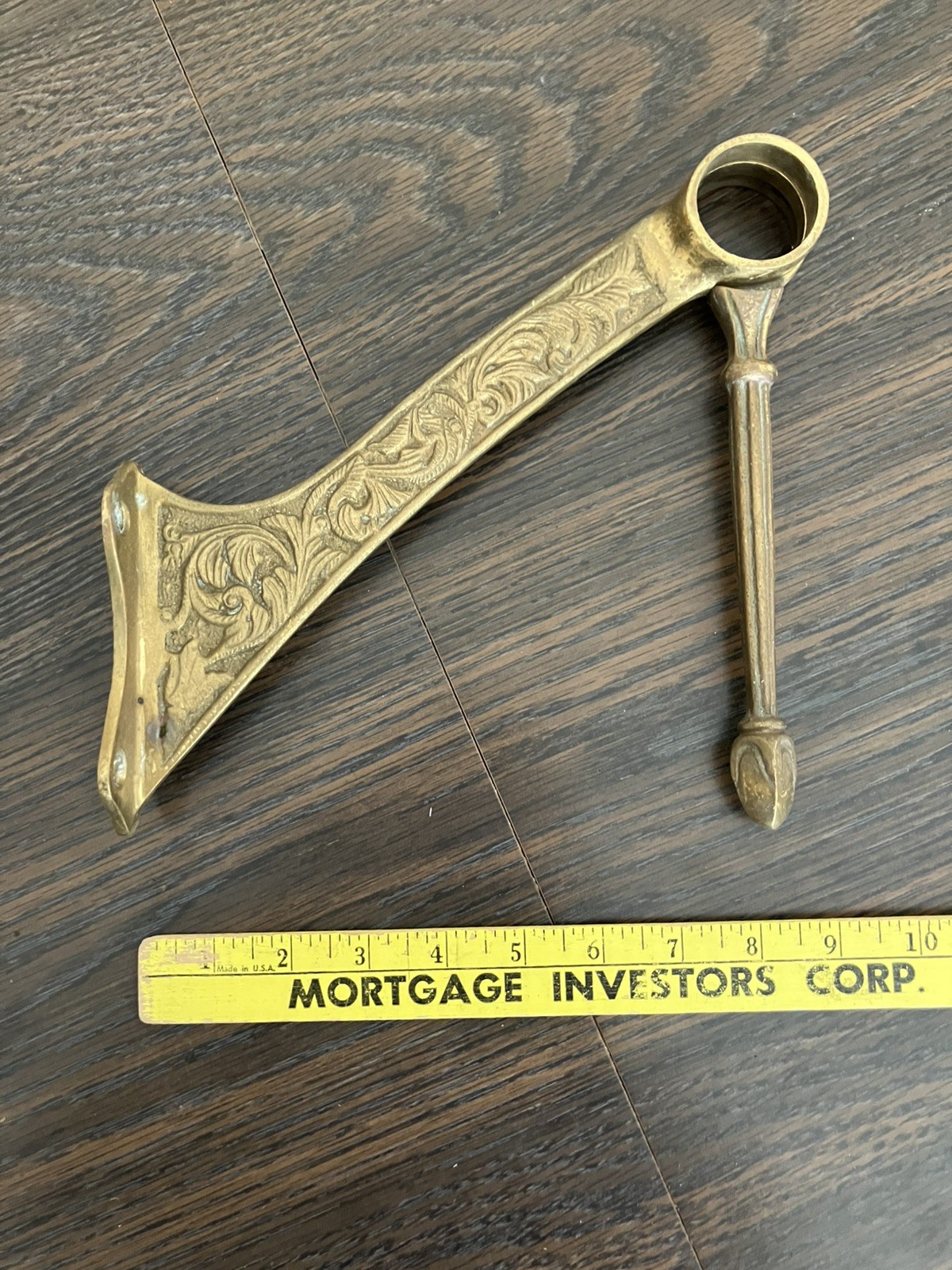 Antique Victorian Style Aged Brass Bar Footrest Brackets Set of 7