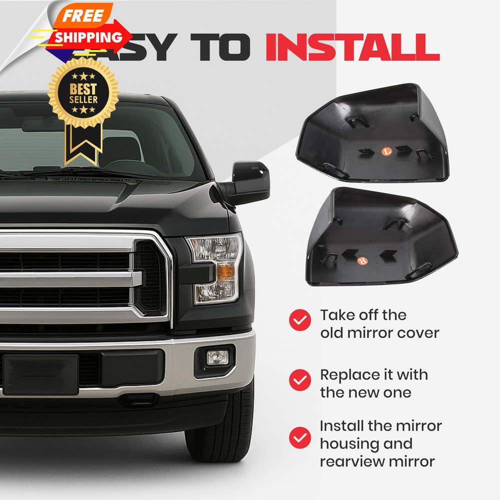 ECOTRIC Top Half Upper Driver/Passenger Side View Gloss Black Medium,
