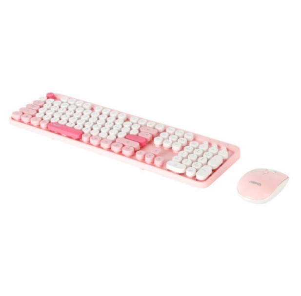 ABKO WKM01 Wireless Keyboard Mouse Set Pink / Express / Genuine