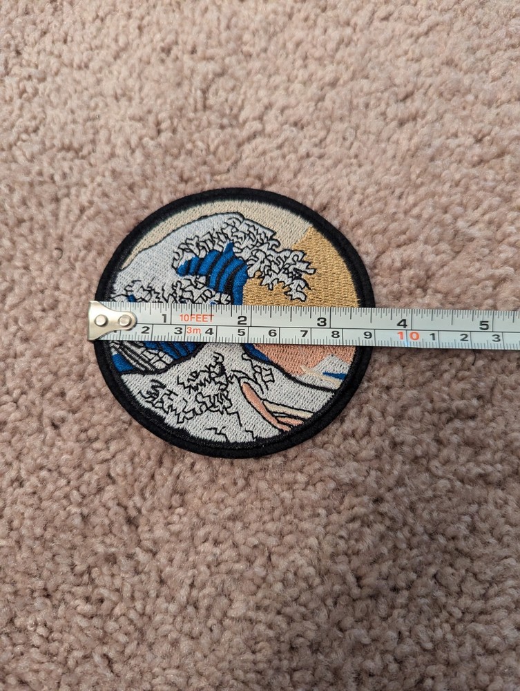 Hokusai Great Wave Off Kanagawa Circle Patch