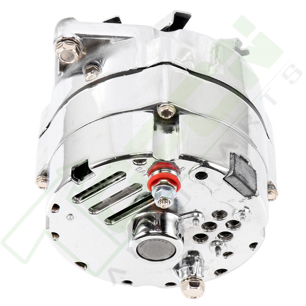 Alternator for 110Amp Chrome 1 Wire Self Exciting Street Rod GM 305 350 BBC SBC
