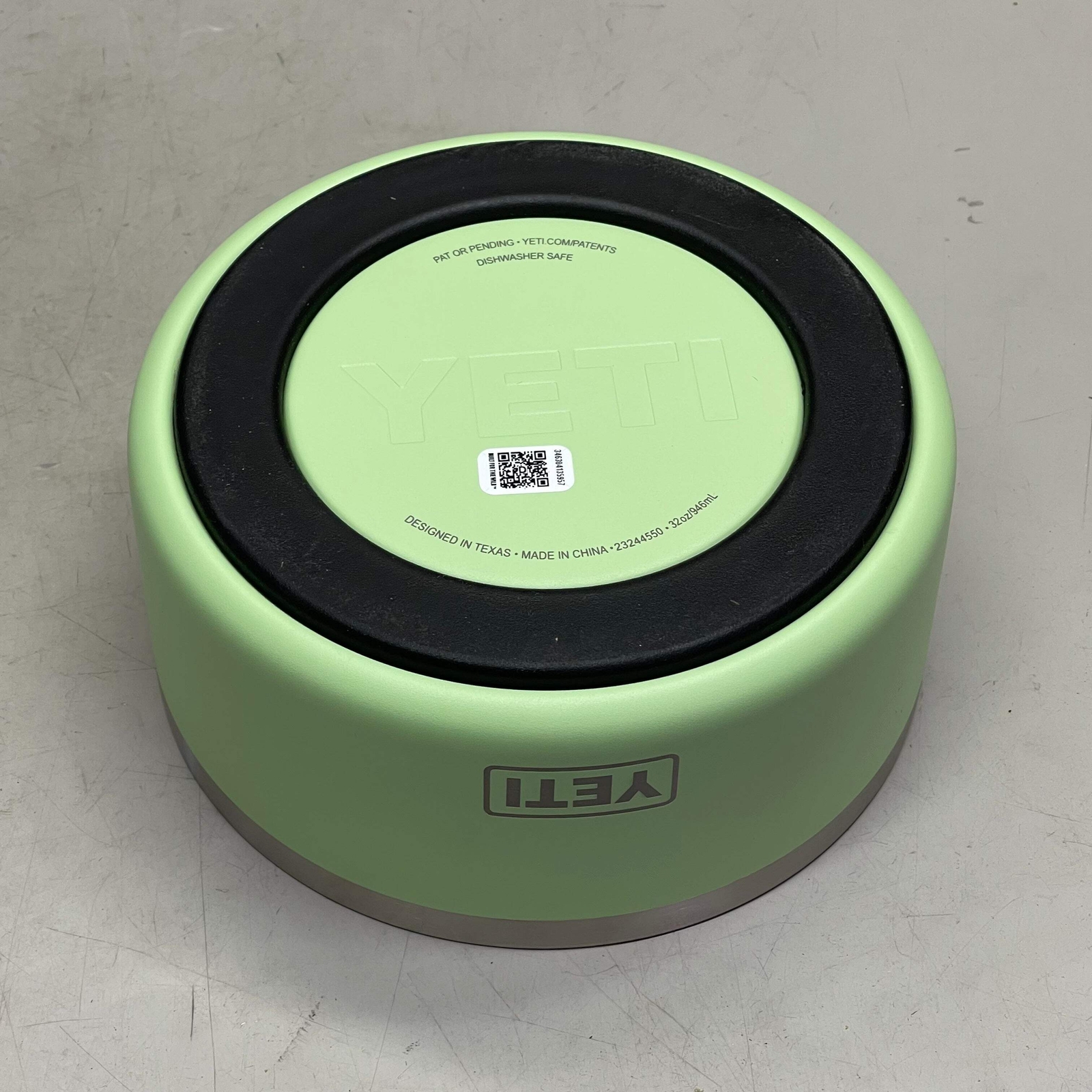 YETI Boomer Dog Bowl *HAS "CINTAS" Branding* 4 Cup (32 oz) Key Lime 4550