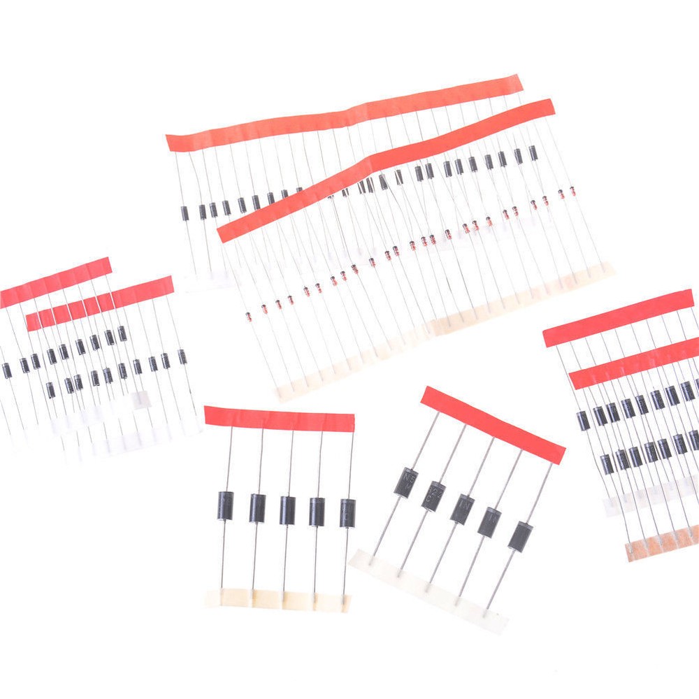 Schottky Rectifier & Switching Diode Assortment Kit - 100 Pieces, 8 Values