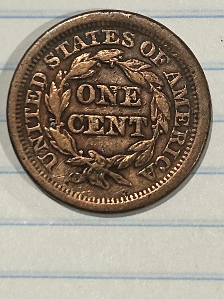 1851 Liberty Head Large One Cent US Copper Coin