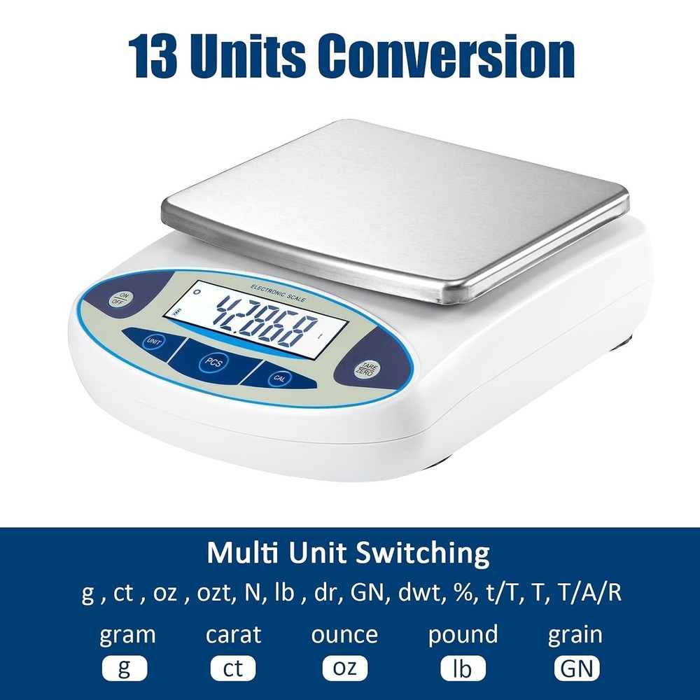 Mini 6000g High Precision Digital Scale with Quick Unit Conversion for All Needs