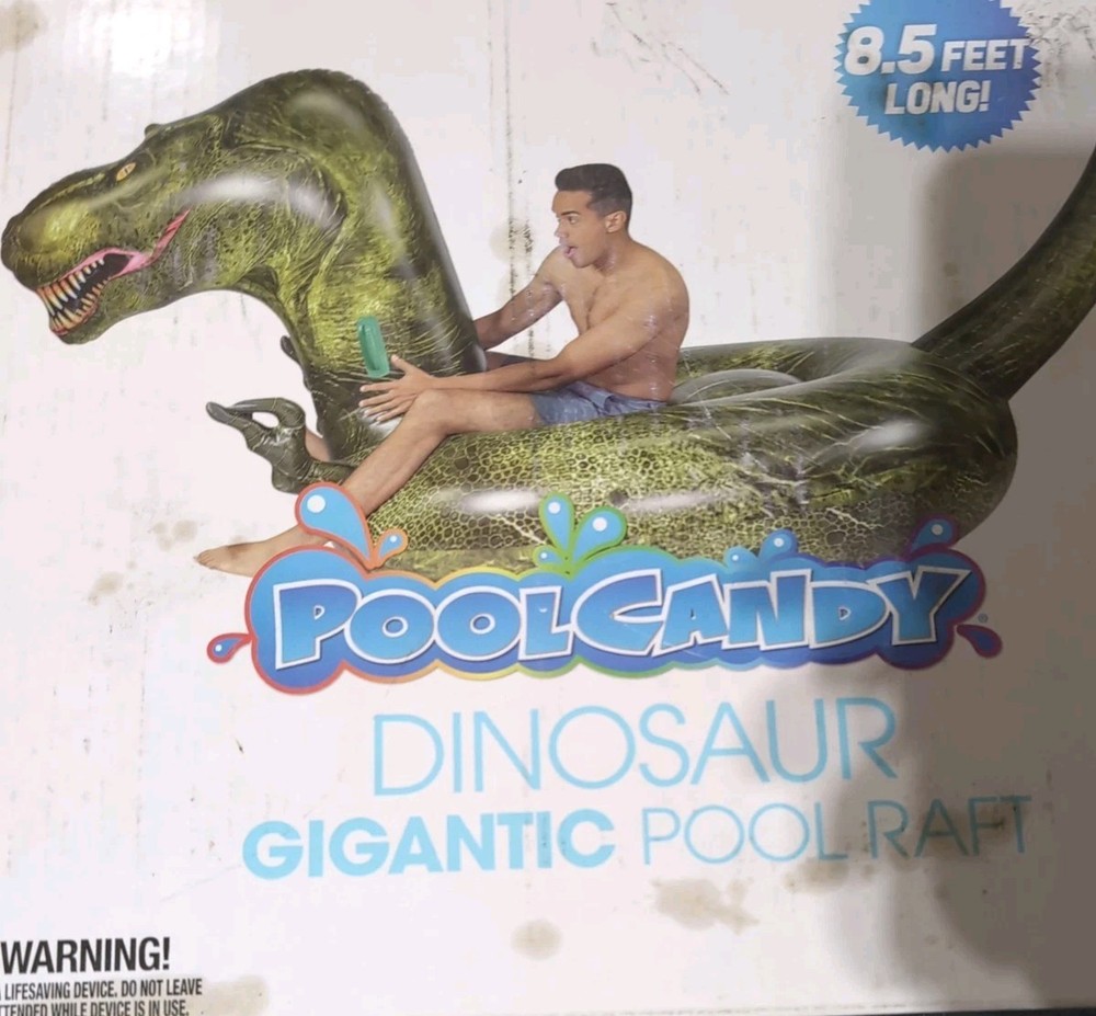 Pool Candy Gigantic T-Rex Pool Raft Float 8.5 Ft Long