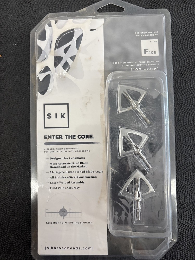 SIK Crossbow Broadheads - F4CB - 100gr. - 4 Blade