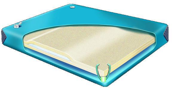 Queen Softside Waterbed Mattress with Bamboo Pillowtop, Heater, Bladder & Liner