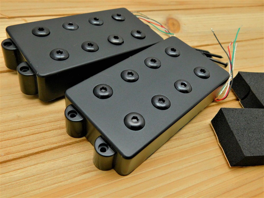 G.M. MM Hex Pole Hot Ceramic Pickup Set Black