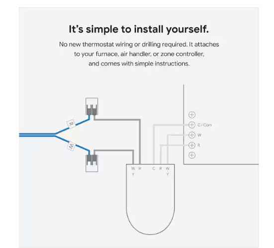 Google Nest Power Connector - C-Wire Substitute for Home System Without C Wire
