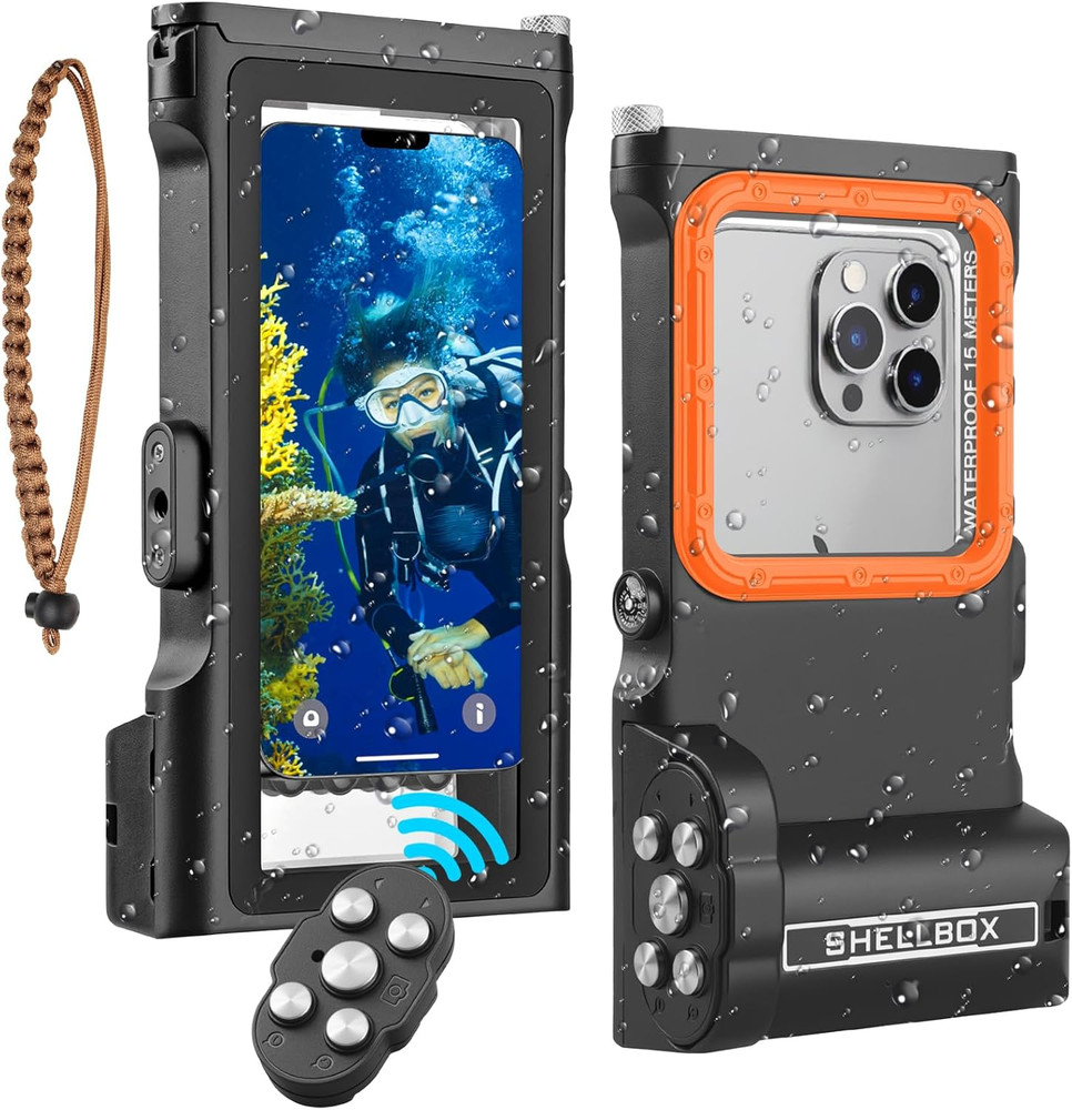 Universal Underwater Diving Phone Case with Bluetooth Controller, IP68 50FT Wate